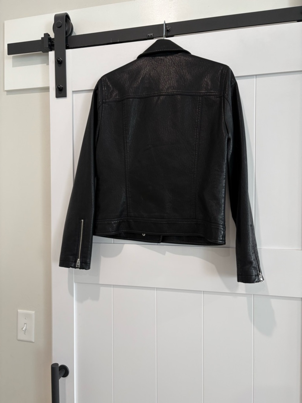 Topshop Black Asymmetrical Moto Jacket - Picture 2 of 4